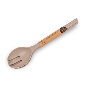 Bamboo Melamine Salad Spoon & Fork Set Assorted Colours