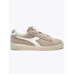 Diadora Mens Grey Silver Game L Low Suede Waxed Trainer