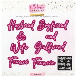 Chloe's Creative Cards Die Set Relatives 4 Husband & Wife | Set of 16