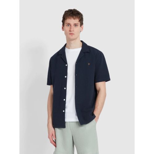 Farah Mens True Navy Rutherford Revere Shirt