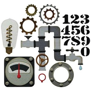 Sizzix Thinlits Die Set - Vault Industrial by Tim Holtz