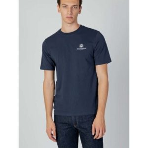 Aquascutum Mens Navy Active Small Logo T-Shirt