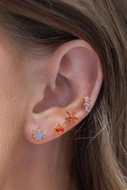 Girls Crew Under the Sea Earring Stud Set Colour: Gold