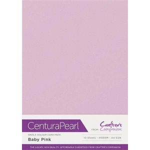 Crafter's Companion Centura Pearl Printable A4 Card Baby Pink | 10 sheets