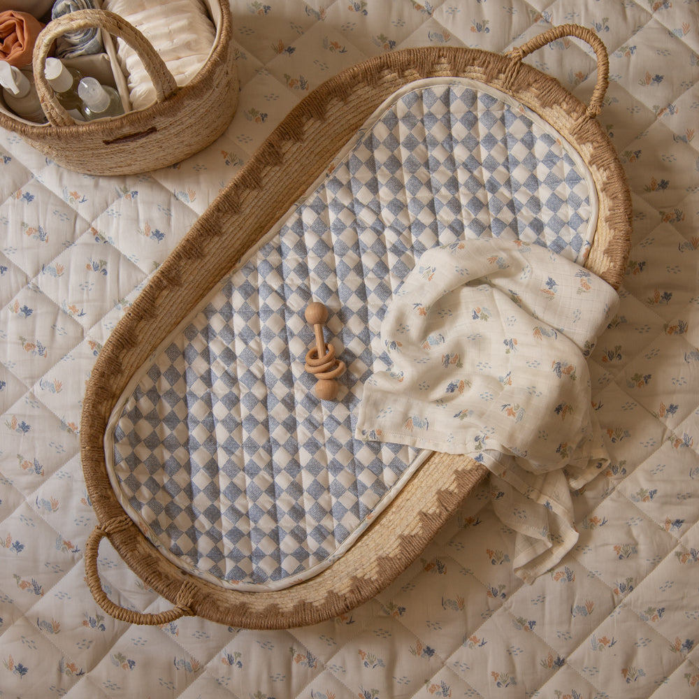 Maize Changing Basket & Cotton Liner - Coastline