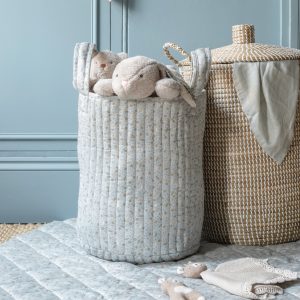Large Quilted Storage Basket - Nature Trail