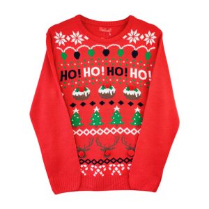 Mens Red Knit Christmas Jumper