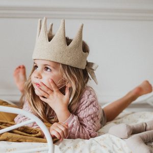 Children's Gold Sparkle Knitted Crown