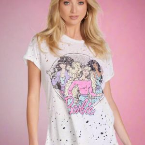 Lauren Moshi Bess Barbie Vintage T-Shirt Size: S Colour: White