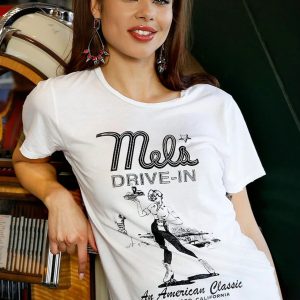 Lauren Moshi Wolf Mels Drive-In T-Shirt Size: S Colour: White