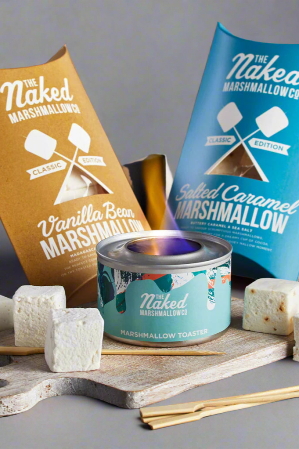 Marshmallow Toasting Kit Flavour 1: Choc Orange Flavour 2: Peaches & Cream