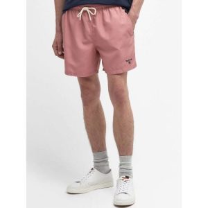 Barbour Mens Pink Clay Staple Logo Swim Short