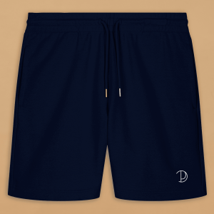 Pitod Embroidered P Shorts | Colour: French Navy | Size: X-Small | Shorts | Unisex Genderless Sustainable