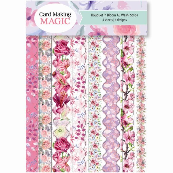 Card Making Magic A5 Washi Sheets Bouquet In Bloom Florals | 4 Sheets