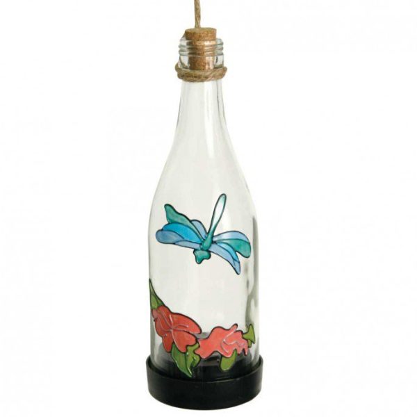 Painted Glass Bottle Solar Light