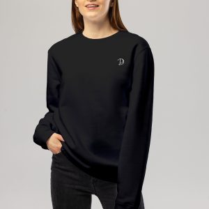Pitod Embroidered Logo Sweatshirt | Colour: Black | Size: XL | Sweatshirt | Unisex Genderless Sustainable