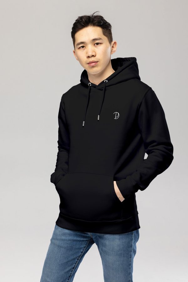 Pitod Embroidered Logo Hoodie | Colour: Black | Size: XS | Hoodie | Unisex Genderless Sustainable