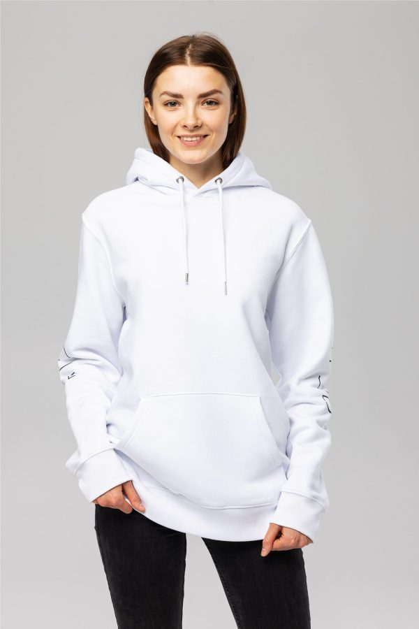 Pitod Pitod Sleeve Hoodie | Colour: White | Size: M | Hoodie | Unisex Genderless Sustainable