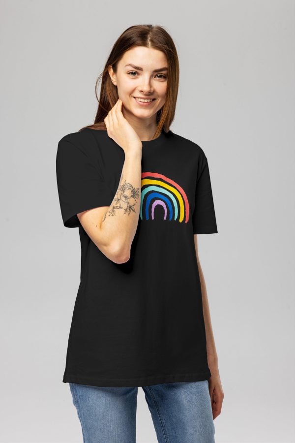 Pitod Rainbow T-Shirt | Colour: Black | Size: M | T-Shirts | Unisex Genderless Sustainable