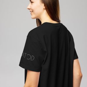 Pitod Logo T-Shirt Dress | Colour: Black | Size: L | Dress | Unisex Genderless Sustainable