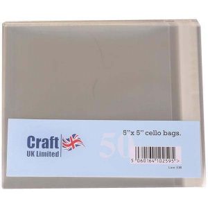 Craft UK 5in x 5in Cello Card Bags | Pack of 50