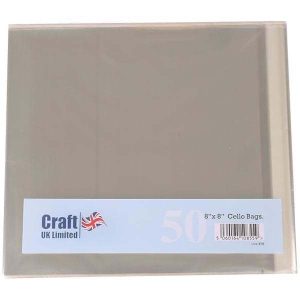 Craft UK 8in x 8in Cello Card Bags | Pack of 50