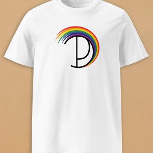 Pitod Rainbow P T-Shirt | Colour: White | Size: 5XL | T-shirt | Unisex Genderless Sustainable