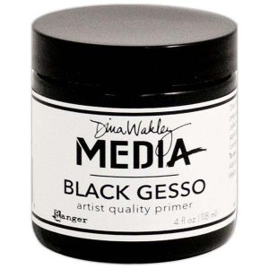 Ranger Dina Wakley Media Gesso 4oz Jar Black