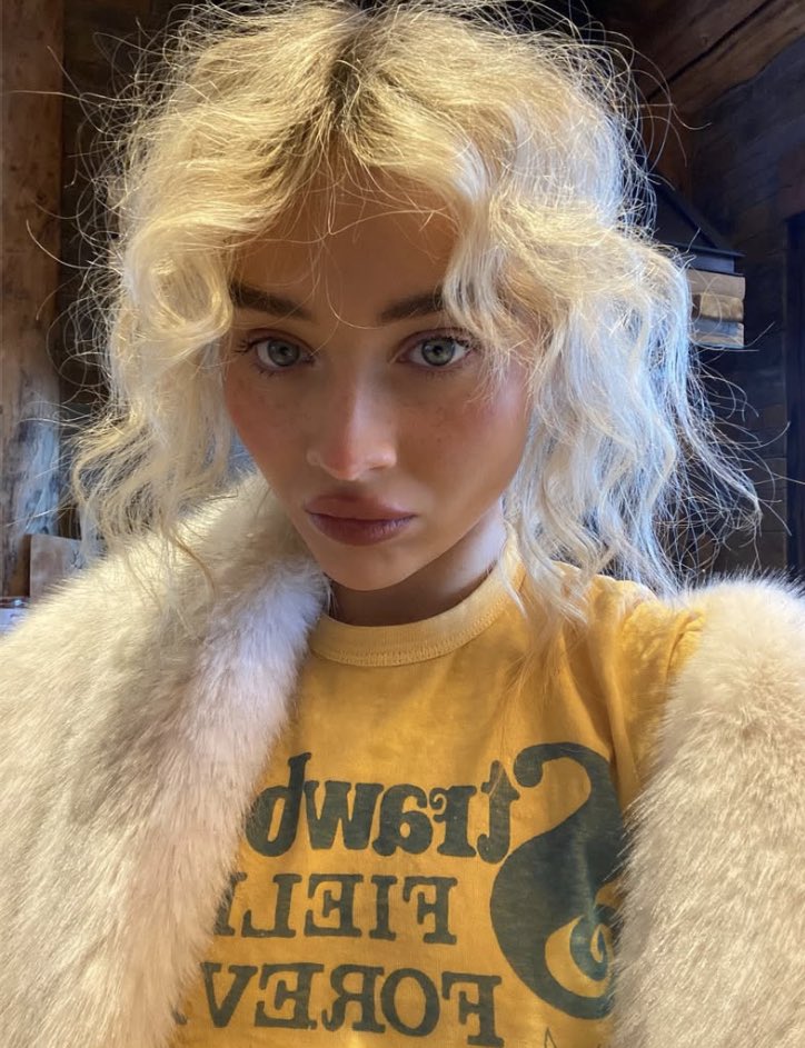 Junk Food Strawberry Fields The Beatles T-Shirt as seen on Sabrina Carpenter Size: XS Colour: Yellow