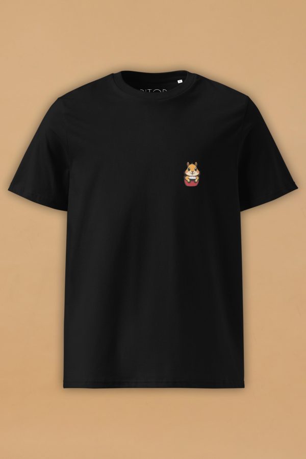 Pitod Squirrel T-Shirt | Color: Black | Size: XL | T-shirt | Unisex Genderless Sustainable