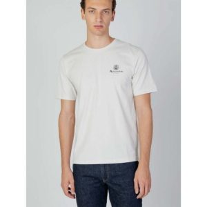 Aquascutum Mens Optical White Active Small Logo T-Shirt