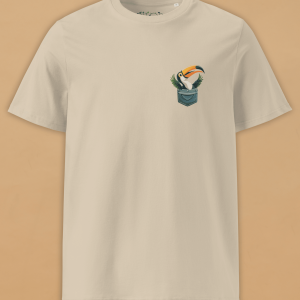 Pitod Toucan T-Shirt | Colour: Desert Dust | Size: S | T-Shirts | Unisex Genderless Sustainable