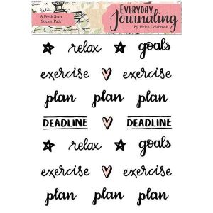 Everyday Journaling A6 Sticker Pack 10 Sheets | A Fresh Start