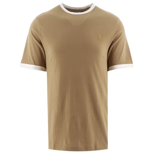 Farah Beige Groves Ringer T-Shirt