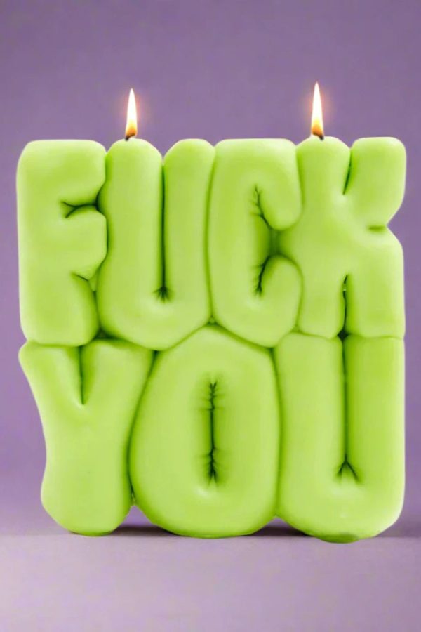 Wavey Casa FUCK You Lime Puffer Candle Colour: Lime