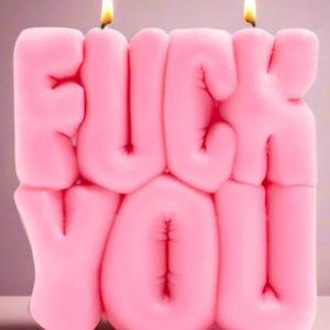 Wavey Casa FUCK You Pink Puffer Candle Colour: Pink