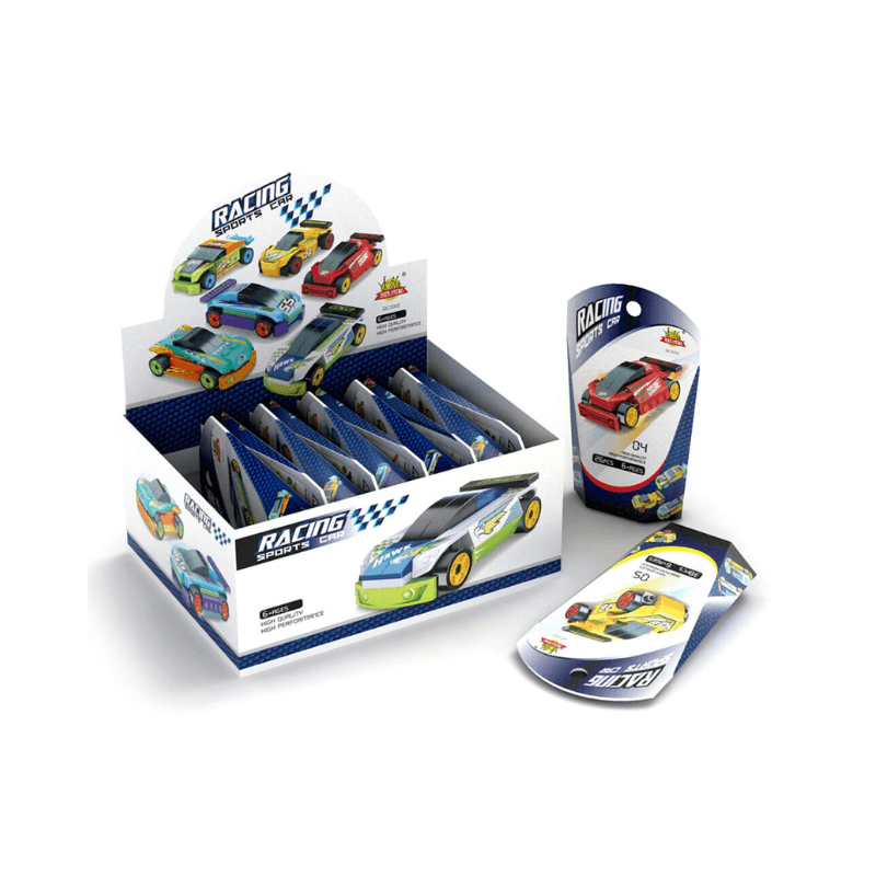 Wholesale Build Your Own Racing Sports Car Block Kit - (CDU of 12)