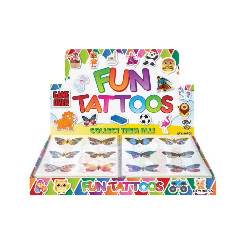 Wholesale Butterfly Temporary Tattoos - (CDU of 96)