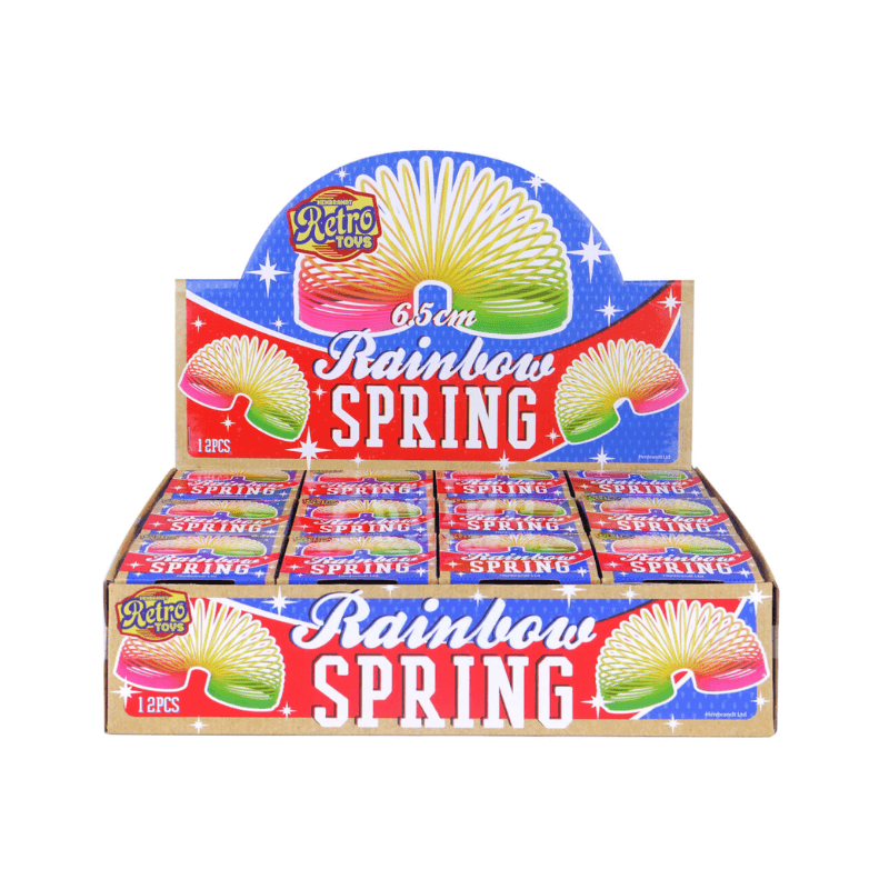 Wholesale Classic Rainbow Coloured Slinky Spring - (CDU of 12)