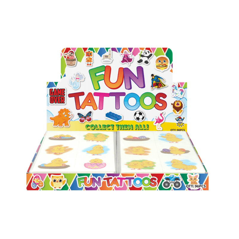 Wholesale Easter Chick Temporary Tattoos - (CDU of 96)