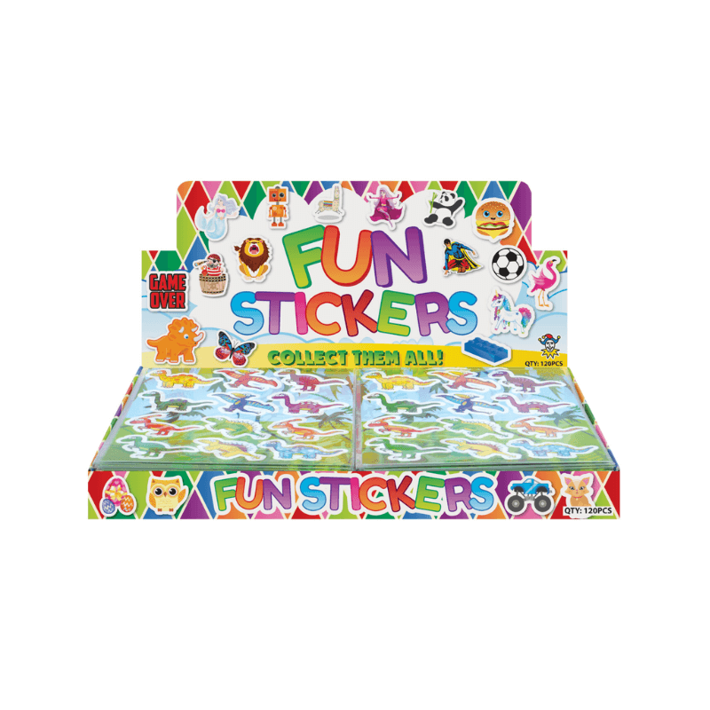 Wholesale Fun Dinosaur Stickers - (CDU of 120)