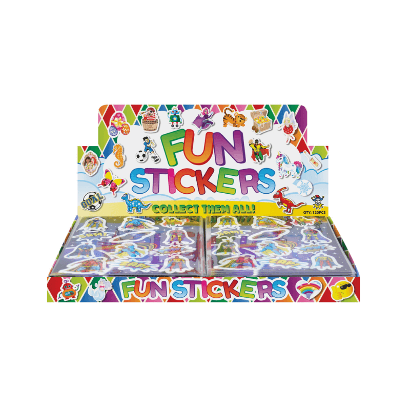 Wholesale Fun Superhero Stickers - (CDU of 120)