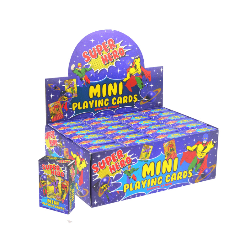 Wholesale Mini Superhero Playing Cards - (CDU of 24)