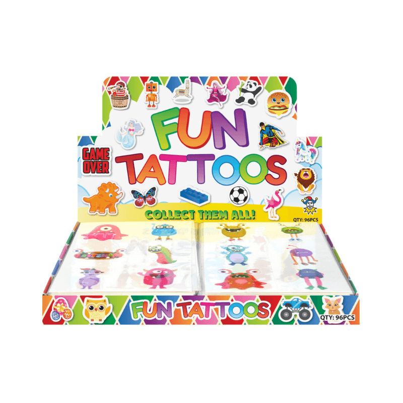 Wholesale Monster Temporary Tattoos - (CDU of 96)