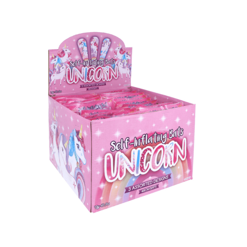 Wholesale Self Inflating Unicorn Bat - (CDU of 48)