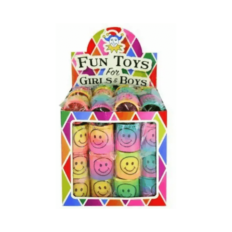 Wholesale Smiley Face Slinky Keyring - (CDU of 60)
