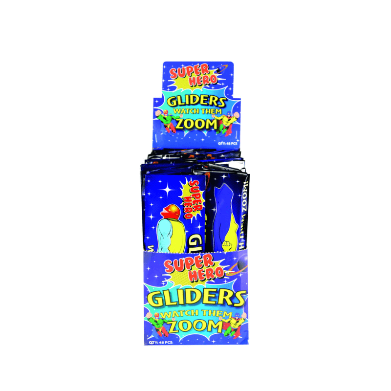 Wholesale Superhero Gliders - (CDU of 48)