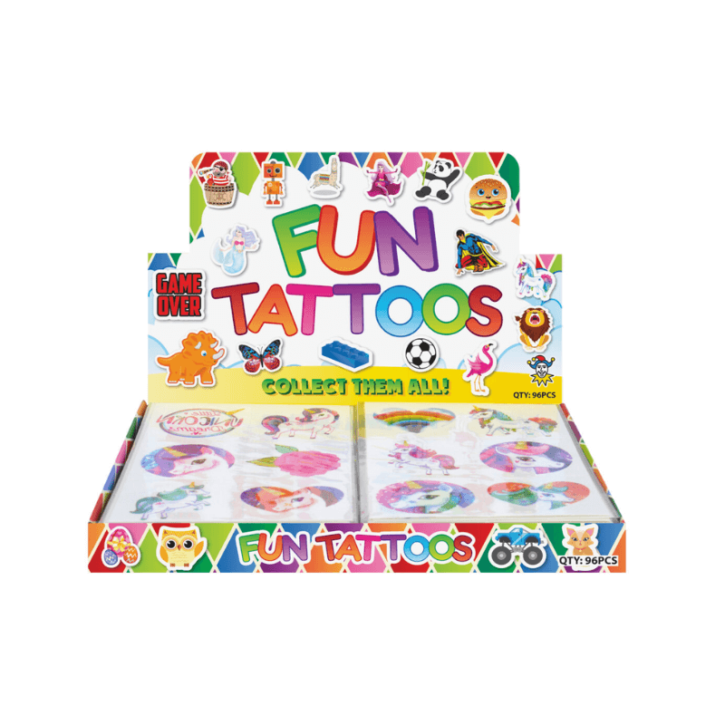 Wholesale Unicorn Temporary Tattoos - (CDU of 96)