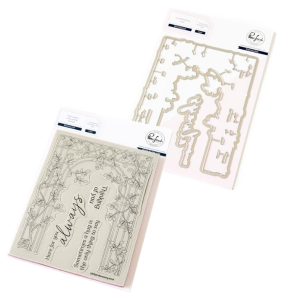 PinkFresh Studio Cling Rubber Stamp and Die Set Blooming Arch