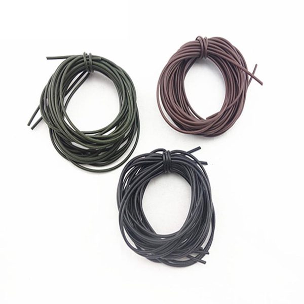 Durable Anti-Bite Tangle-Free Silicone Fishing Wire Tube Tackle Accessories green